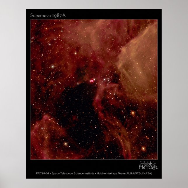 Supernova 1987A Hubble Telescope Photo Poster (Framsidan)