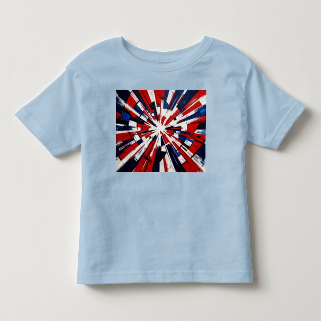 Supernova Pop – Abstrakt Geometrisk Explosion T Shirt (Framsida)