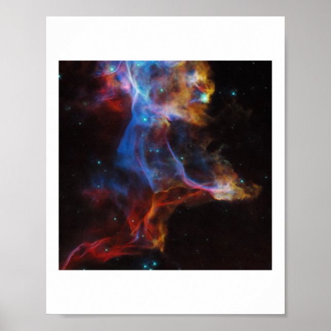 Supernova reagerar på Veil Nebula Sticker Poster (Framsidan)