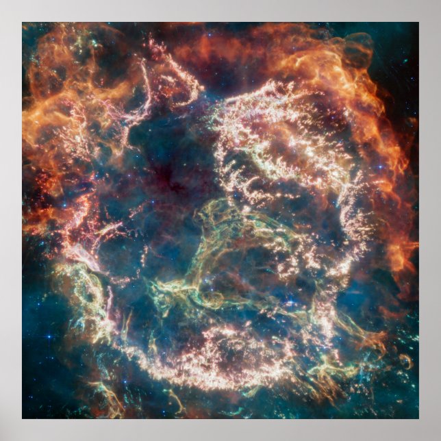 Supernova Remnant Cassiopeia Poster (Framsidan)