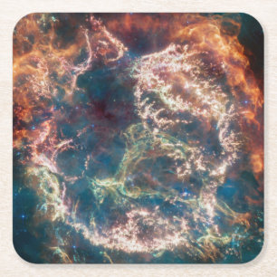 Supernova Remnant Cassiopeia Underlägg Papper Kvadrat