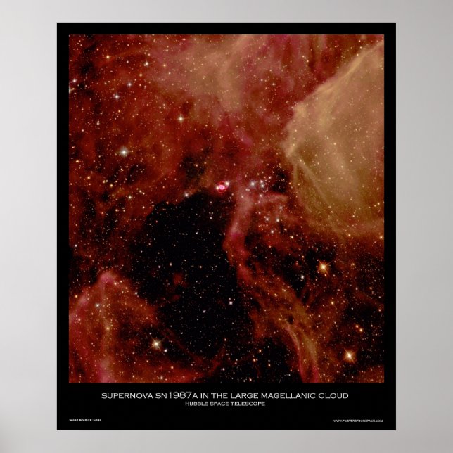 Supernova SN1987A i Large Magellanic Cloud Poster (Framsidan)