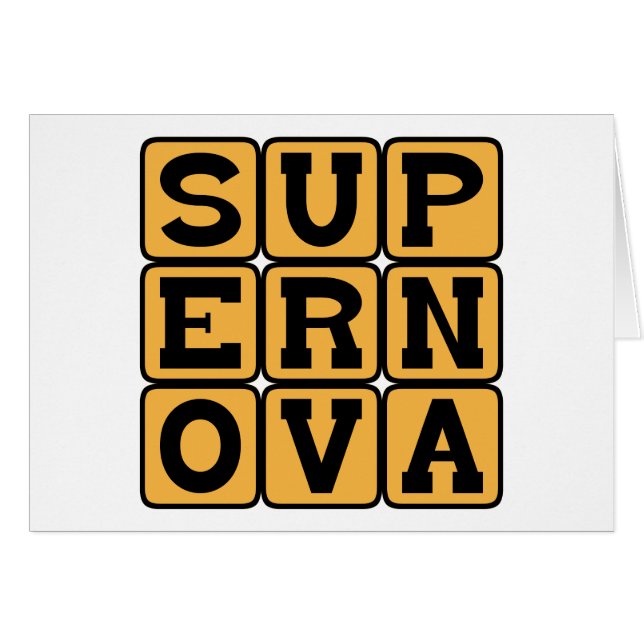 Supernova stjärn- explosion hälsningskort (Framsidan Horizontal)