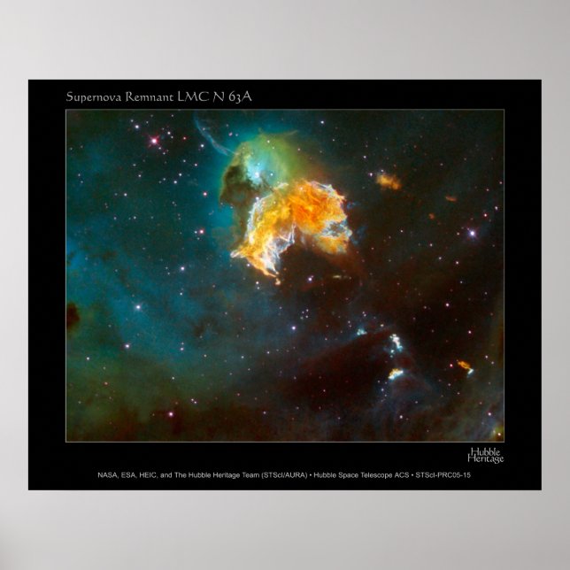 SupernovaRemnant-LMC-N63A-2005-15 Poster (Framsidan)