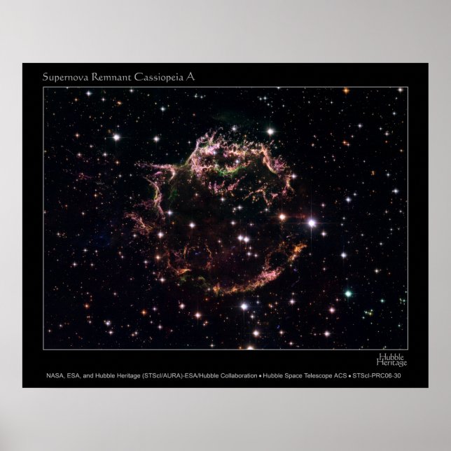 SupernovaRemnantCassiopeiaA-2006-30 Poster (Framsidan)