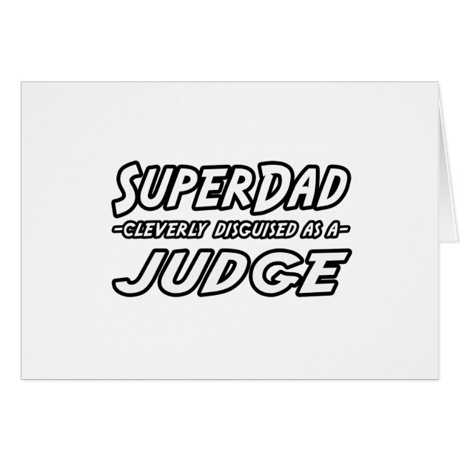 SuperPappa...domare Hälsningskort (Framsidan Horizontal)