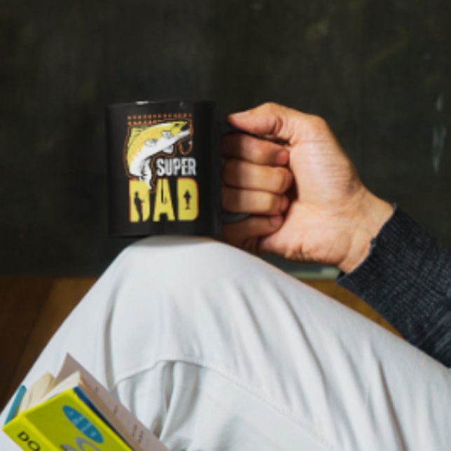 Superpappa Fiskegåva till fars dag-present Mugg (Skapare uppladdad)