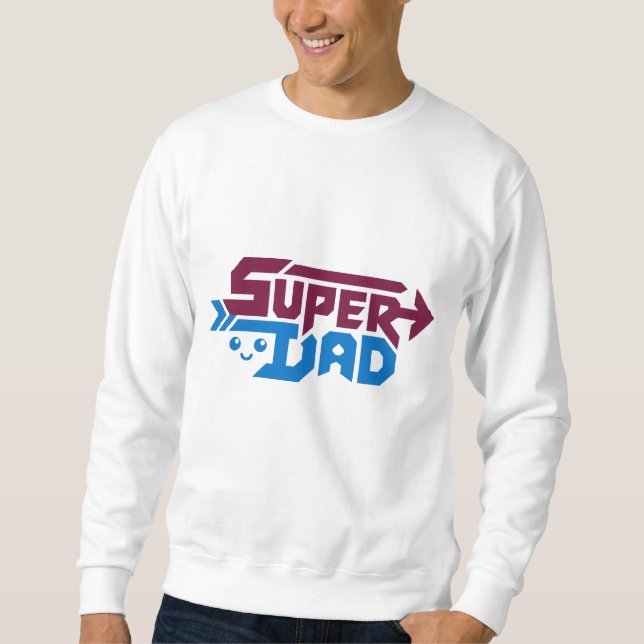 Superpappa Gamerpresent – Söt Retro Lång Ärmad Tröja (Framsida)