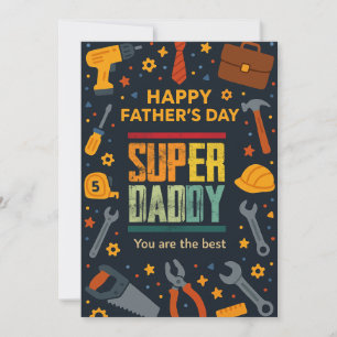SuperPappa Garden Lycklig Fars dag-presentkort Inbjudningar