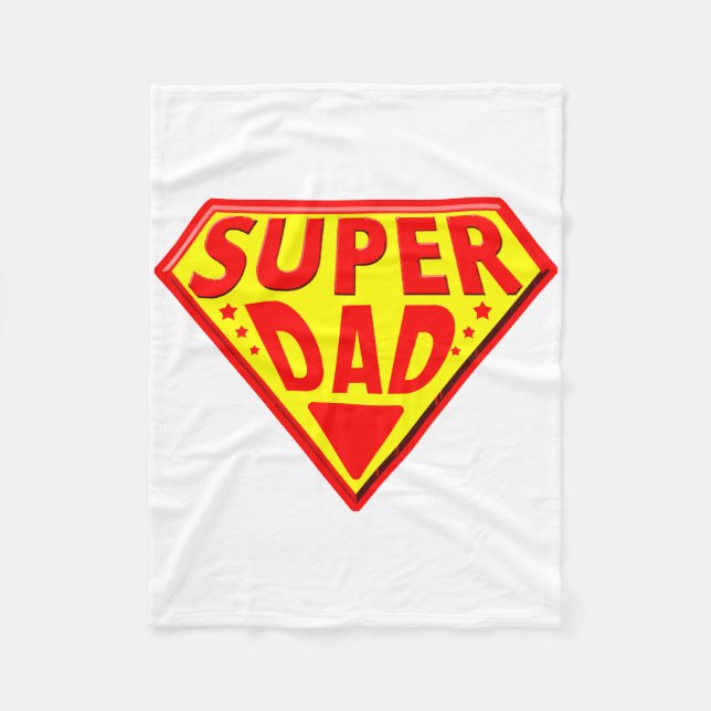 Superpappa - Glad fadersdag Fleecefilt (Framsidan)