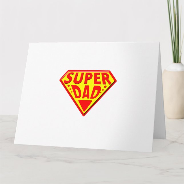 Superpappa - Glad fadersdag Kort (Framsida)