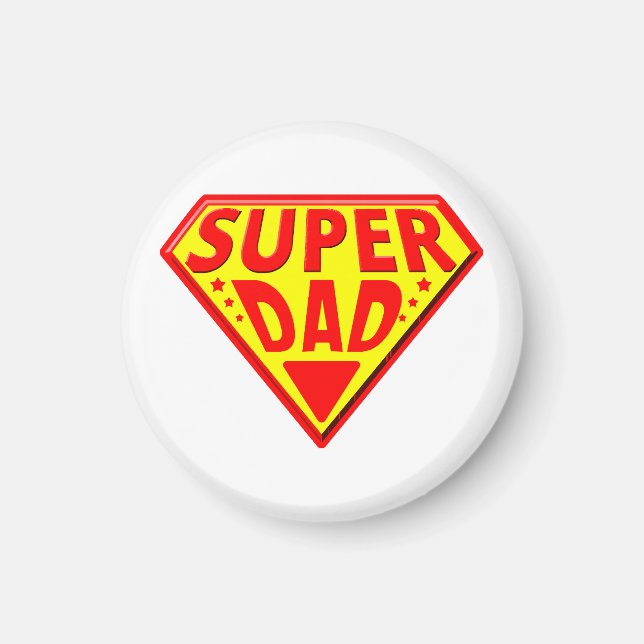 Superpappa - Glad fadersdag Magnet (Framsidan)