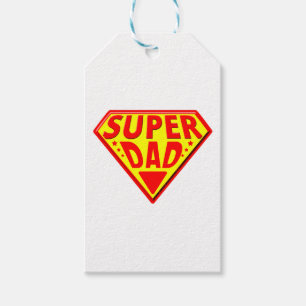 Superpappa - Glad fadersdag Presentetikett