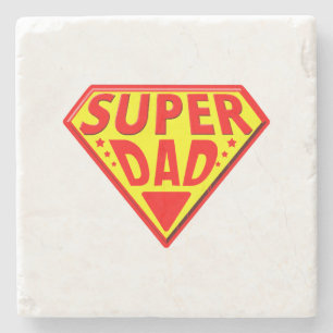 Superpappa - Glad fadersdag Stenunderlägg