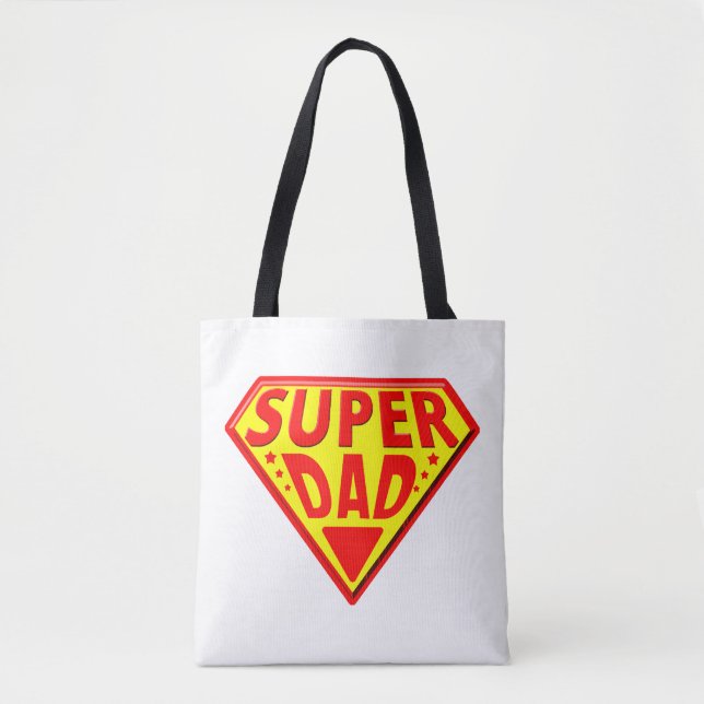 Superpappa - Glad fadersdag Tygkasse (Framsida)