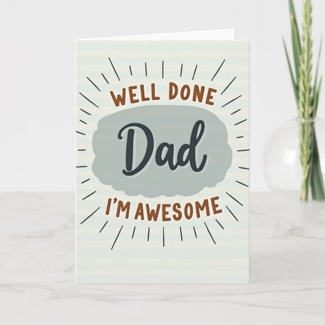 Superpappa Grattis Kort (Framsida)