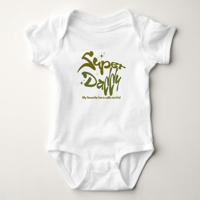 Superpappa Hjälte för barn T Shirt (Framsida)