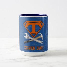 Superpappa Hjälte Två-Tonad Mugg