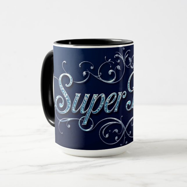 Superpappa Kaffe Hjälte Blink Mugg (Framsida vänster)