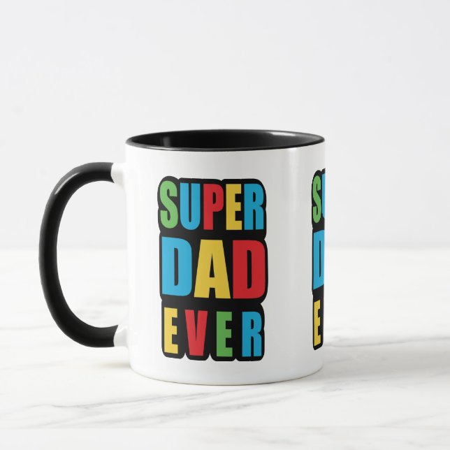 Superpappa-mugg - Faderdag present till pappa, pap Mugg (Vänster)