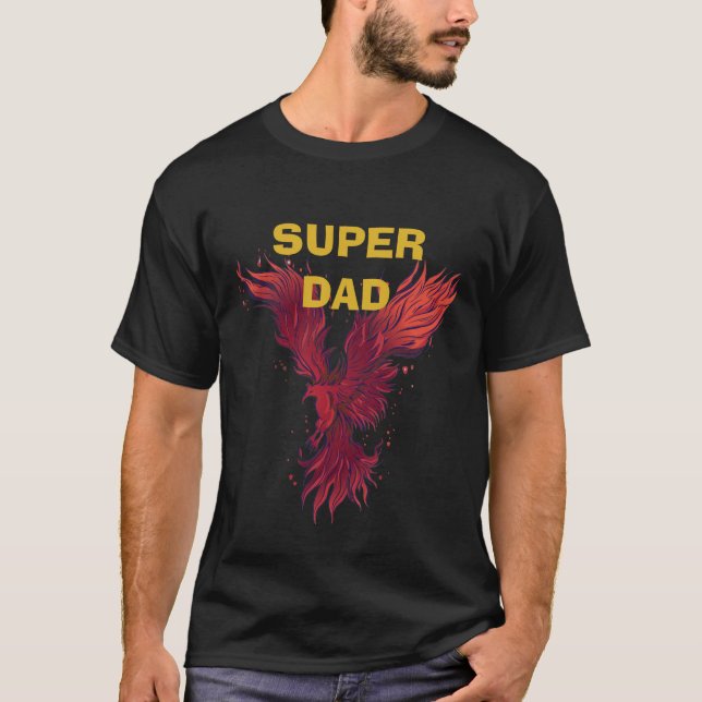 Superpappa och fönix  t shirt (Framsida)