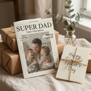 Superpappa Personlig fadersdagspresent – specialde Julkort