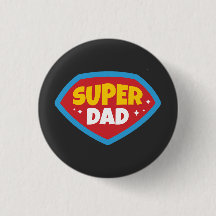 Superpappa Retro Superhjälte-märke