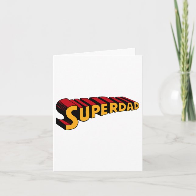 Superpappa Superdad Rollig Superhjälte Pappa  Kort (Framsida)