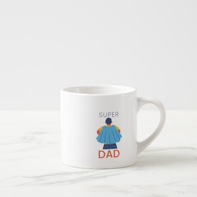 Superpappa Superhjälte Cape Kaffe Mugg Espressomugg (Höger)