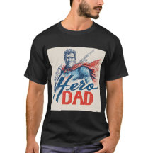 "Superpappa" Superhjälteillustration med flaska