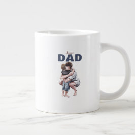 Superpappa Vattenfärg Design Jumbo Mugg