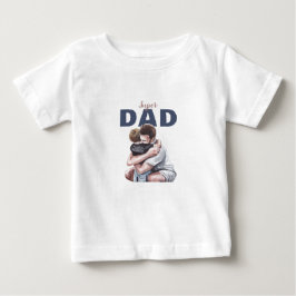 Superpappa Vattenfärg Design T Shirt