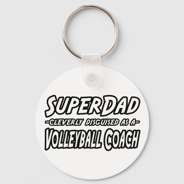 SuperPappa...Volleyball Coach Nyckelring (Framsida)