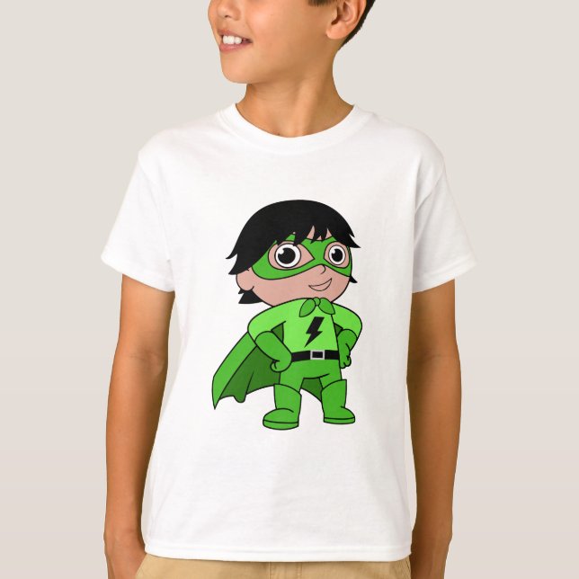 Superpojke Actionhjälte T Shirt (Framsida)