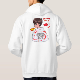 Superpojken Level Up Hjälte Mode Barn Tröja Hoodie