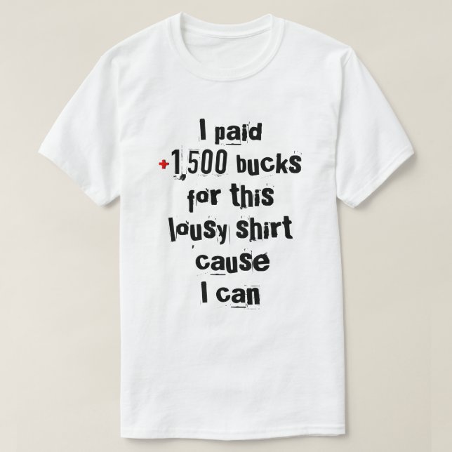 superrika människors mässing t shirt (Design framsida)