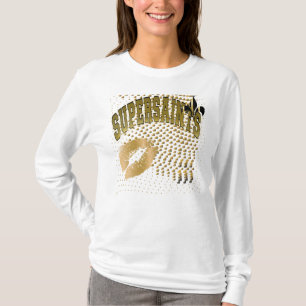 Supersaints, Black guld hearts/kiss Fleur de Lis T Shirt