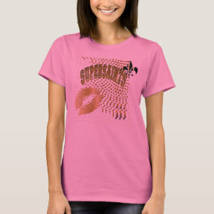 Supersaints, Black guld hearts/kiss Fleur de Lis T-shirt