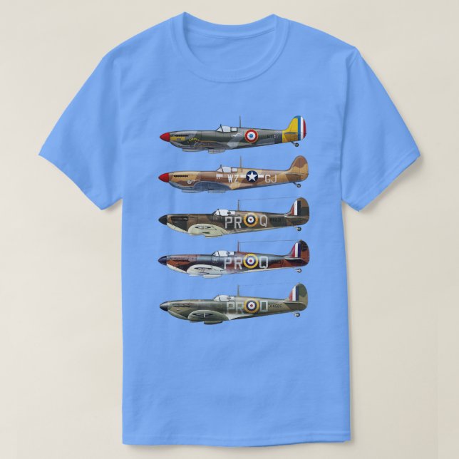 Supersea Spitfire är ett brittiskt stridsflygplan T Shirt (Design framsida)