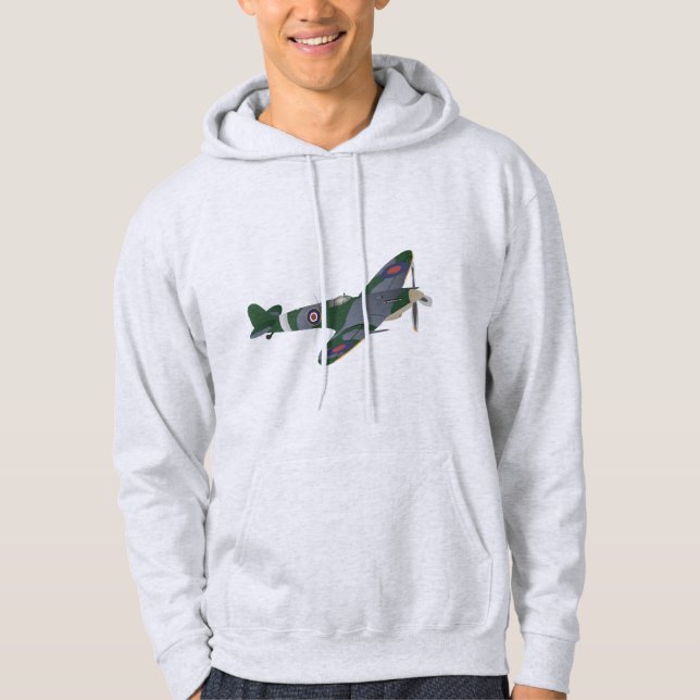 Supersea Spitfire Fighter Aircraft Hoodie (Framsida)