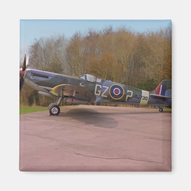 Supersea Spitfire HF Mk. IXe MJ730 Magnet (Framsidan)