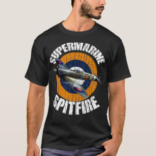 Supersea Spitfire RAF Warbird Milice WW2 air T Shirt