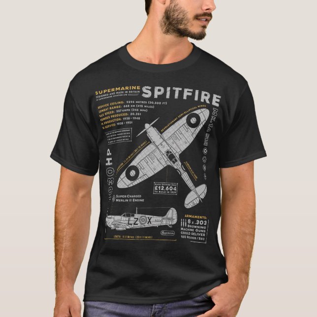 Supersea Spitfire T Shirt (Framsida)