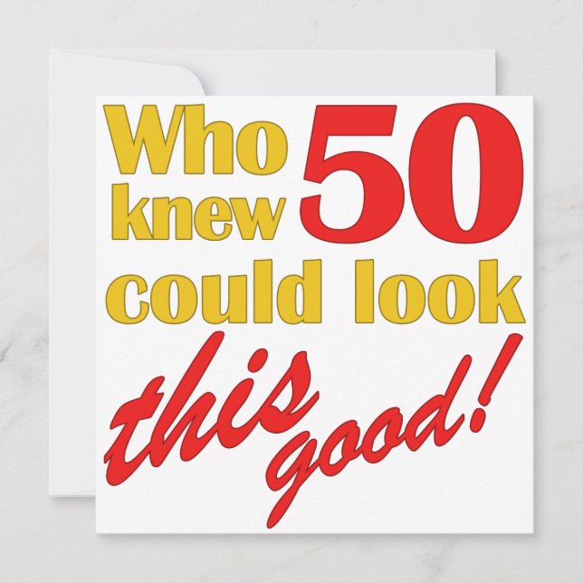 Superskoj 50:e Födelsedagsfest inbjudan (Framsida)