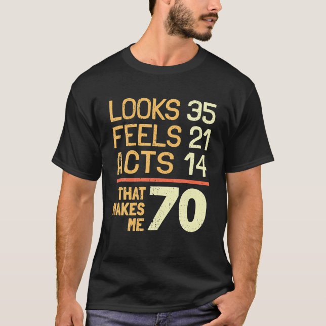 Superskoj 70: Födelsedag Idea I 70 år T Shirt (Framsida)