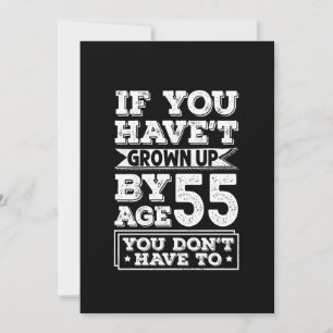 Superskoj Age 55 Roligt Gag Gift med uppåt Spara Datumet