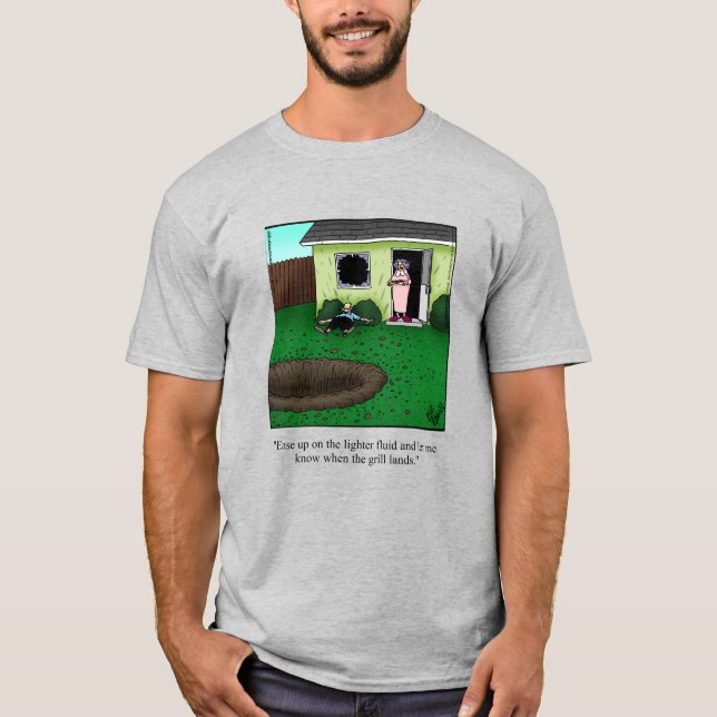 Superskoj Barbacue Humor, sjötransport till Pappa T Shirt (Framsida)