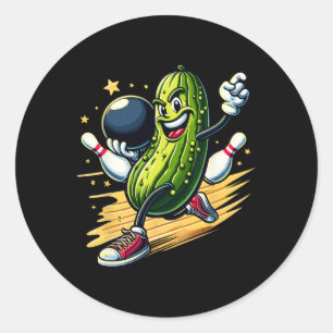 Superskoj Bowling Pickle Runt Klistermärke