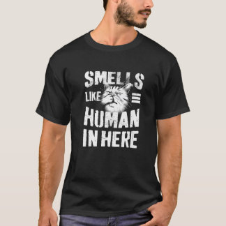 Superskoj Cat Humor luktar som människa här inne S T Shirt