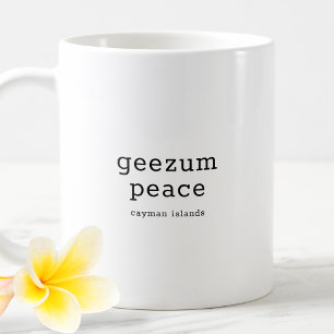 Superskoj Caymanian Dialect Geezum Peace Kaffemugg